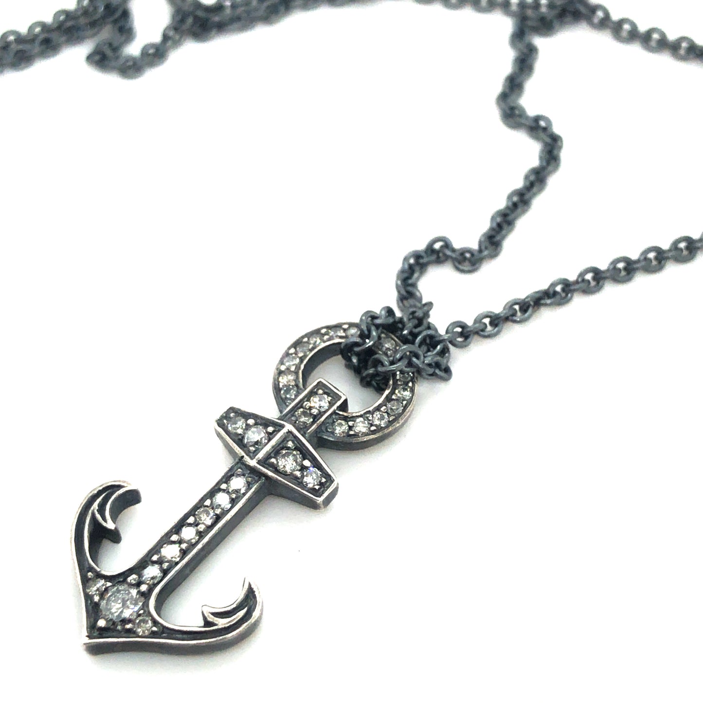 Anchor Charm in diamond