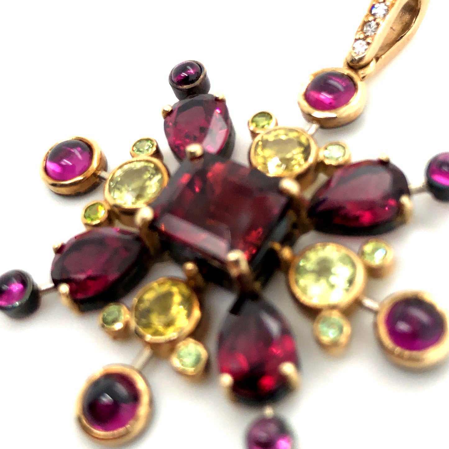 Garnet Burst Necklace