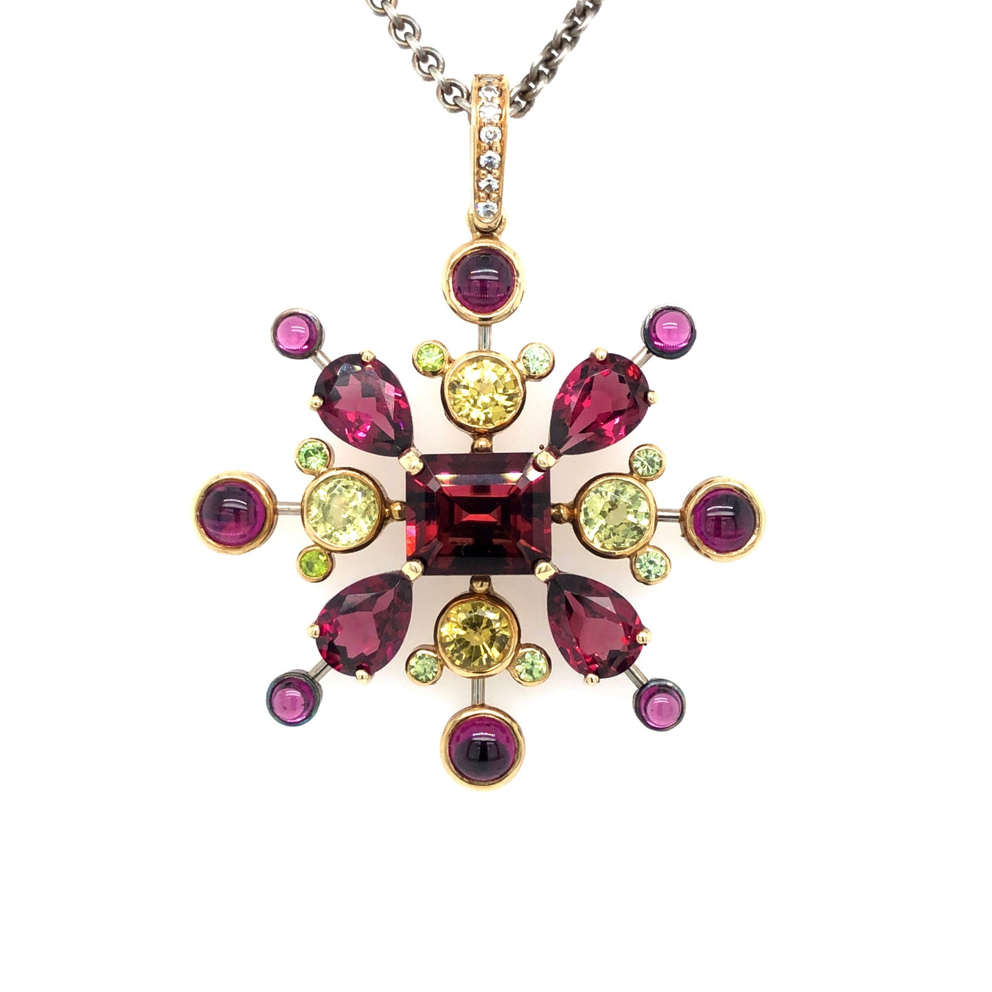 Garnet Burst Necklace
