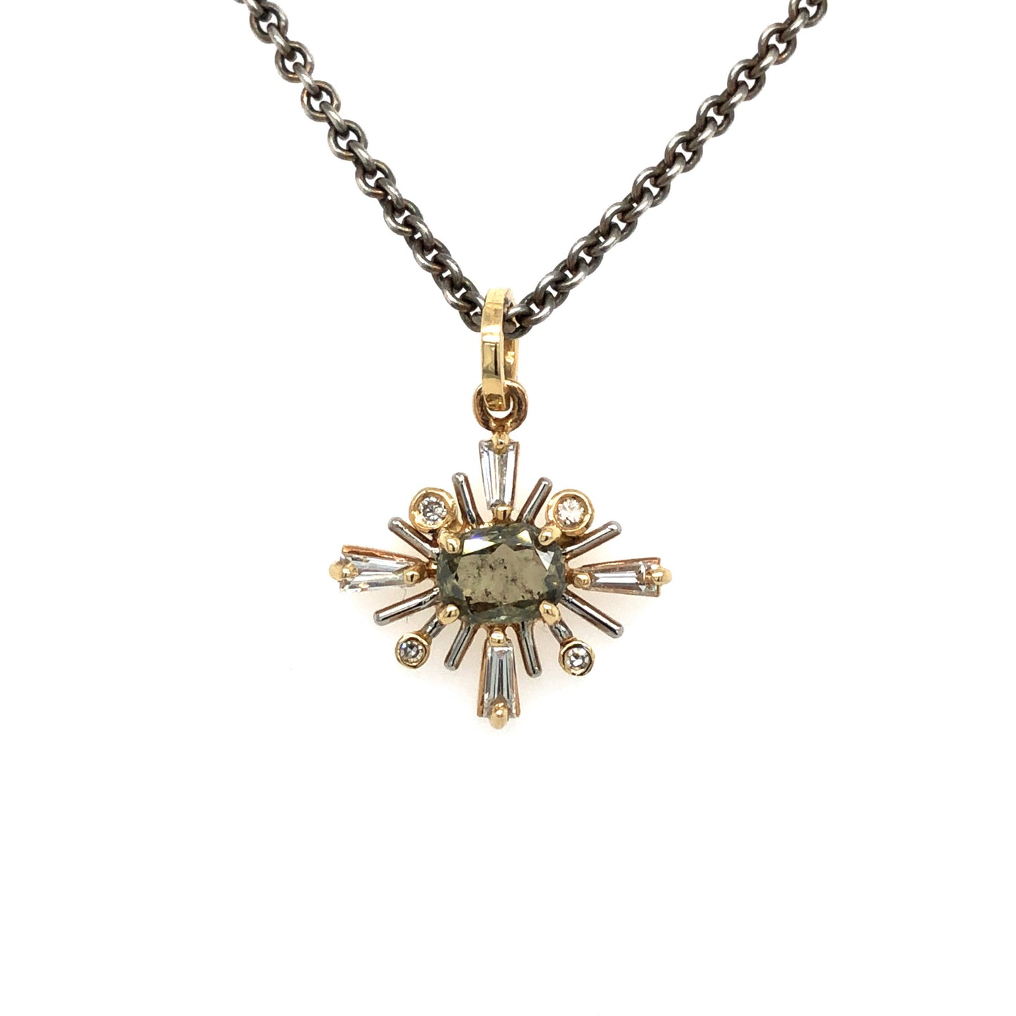Petite Diamond Burst Necklace