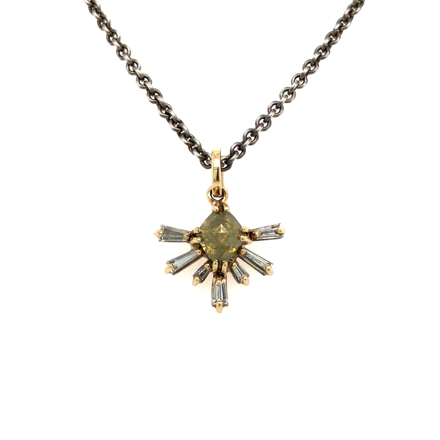 Petite Diamond Sunrise Necklace