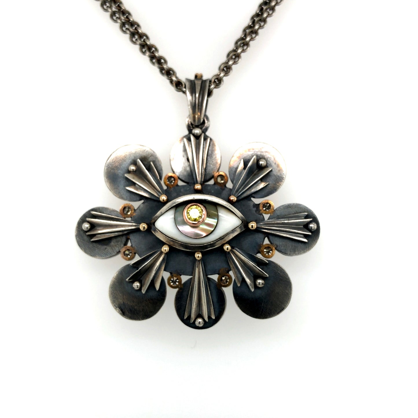 As Above So Below Copper Medallion with Black Cord